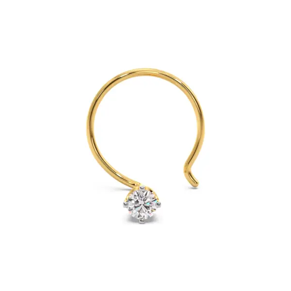 Avarta 18k Yellow Gold 25 Cents Diamond Nose pin