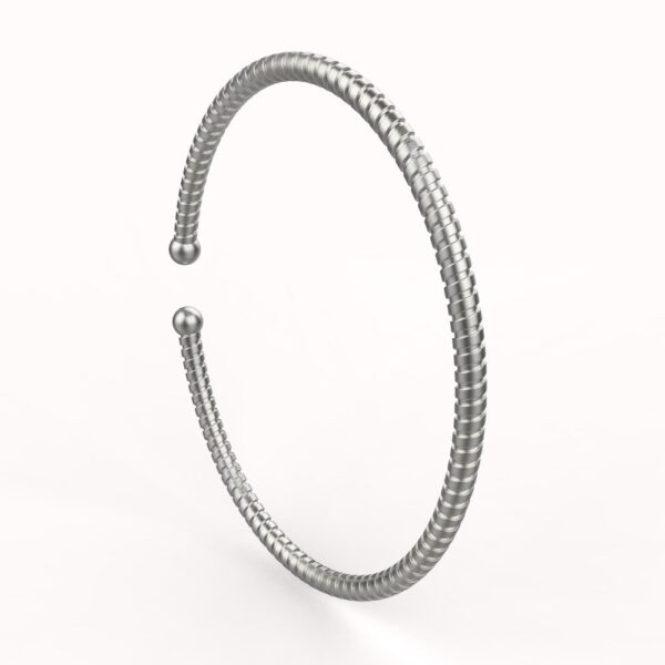 Avarta Jewellery 92.5 Sterling Silver Unisex Bracelet Kada In Rose Gold, White Gold & Yellow Gold - Image 3