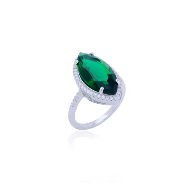 Avarta Jewellery Sterling Silver Emerald Pendant Set - Image 4