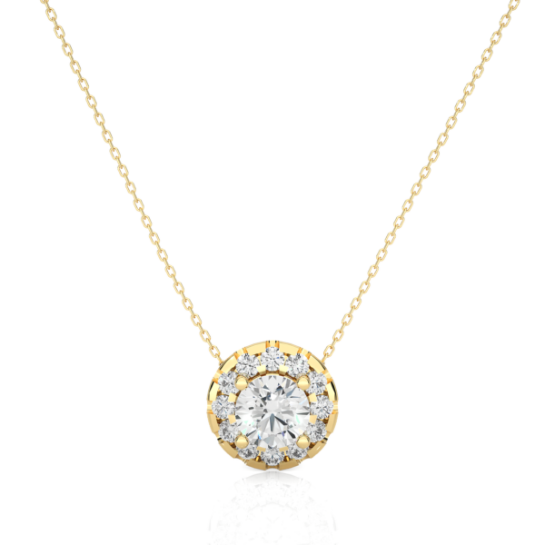 Avarta Jewellery 18k Gold 25 Cents Halo Pendant
