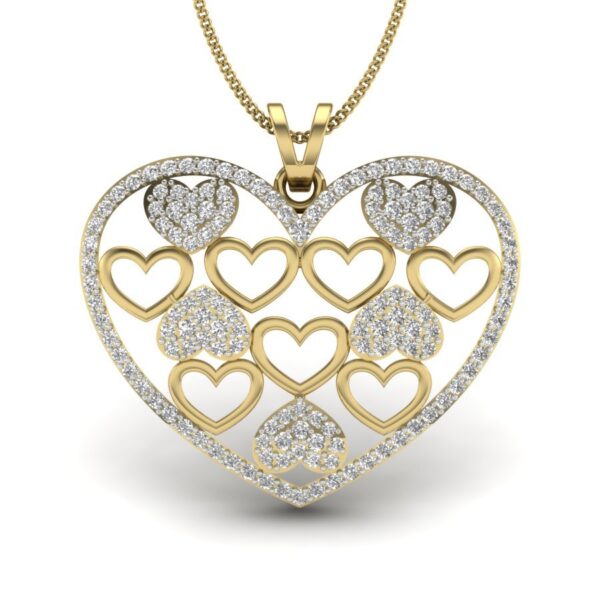 Avarta Jewellery Layer Heart Lab Grown Diamond Pendant