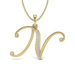 Avarta Jewellery Letter N Lab Grown Diamond Pendant