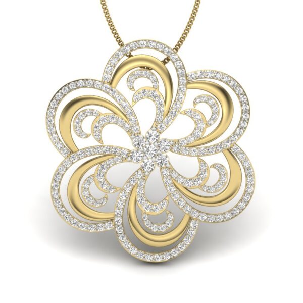 Avarta Jewellery Designer Floral Lab Grown Diamond Pendant