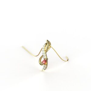 Avarta Jewellery 18k Gold Dazzling Pendant For Girls & Women
