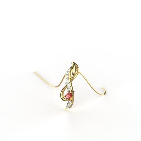 Avarta Jewellery 18k Gold Dazzling Pendant For Girls & Women