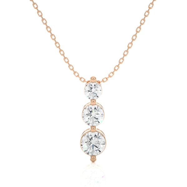 Avarta Jewellery 18k Rose Gold Triple Solitaire Pendant