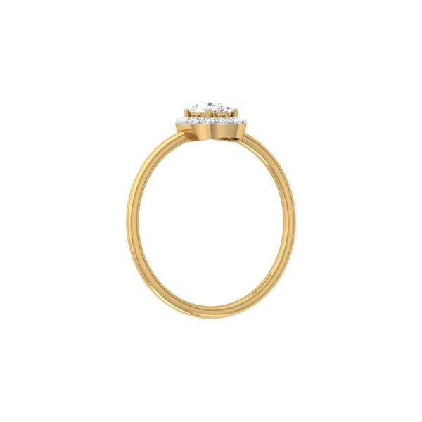 Avarta Jewellery Charismatic 18K Gold Oval Halo Solitaire Ring - Image 3