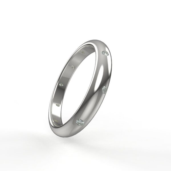 Avarta Jewellery 92.5 Sterling Silver Unisex Challa Ring Band With American Diamonds
