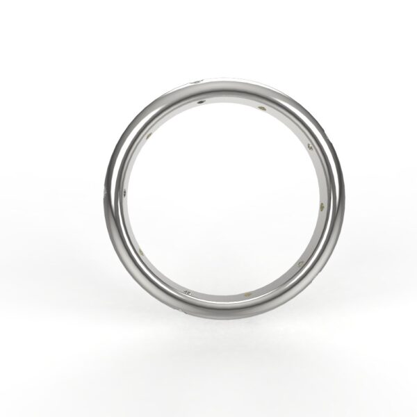 Avarta Jewellery 92.5 Sterling Silver Unisex Challa Ring Band With American Diamonds - Image 2