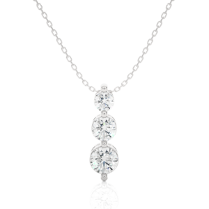 Avarta Jewellery 18k White Gold Triple Solitaire Pendant