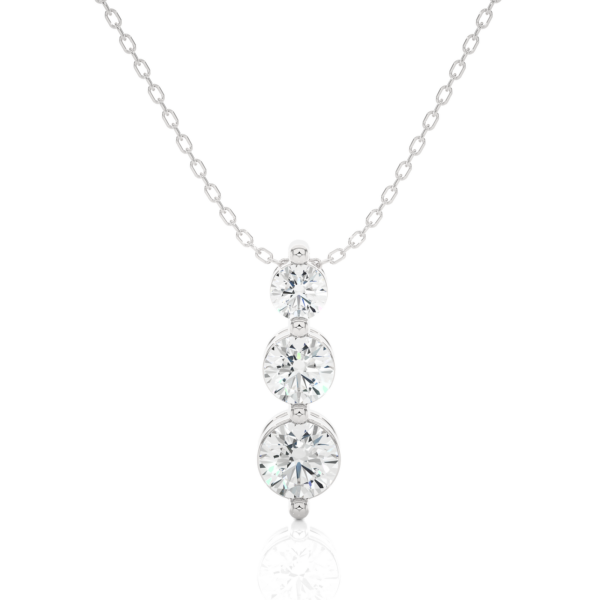 Avarta Jewellery 18k White Gold Triple Solitaire Pendant
