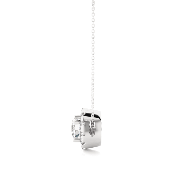 Avarta Jewellery 18k White Gold 50 Cents Halo Pendant - Image 4