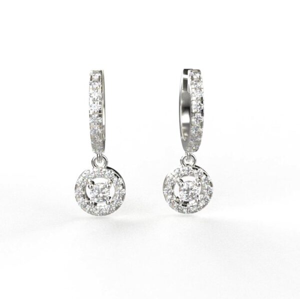 Avarta 14k White Gold Moissanite Dangler - Image 4