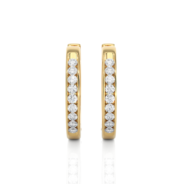 Avarta Jewellery 18K Gold Diamond Bali Earrings - Image 4