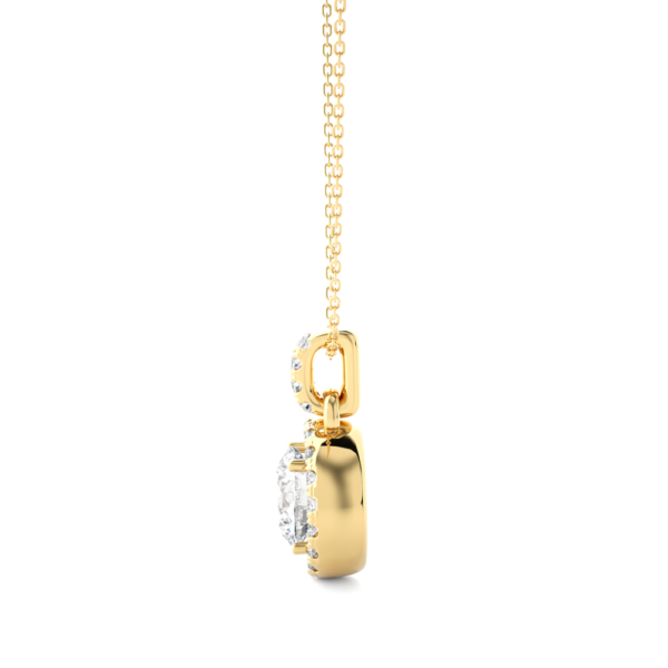 Avarta Jewellery 18k Gold Solitaire Halo Pendant - Image 4