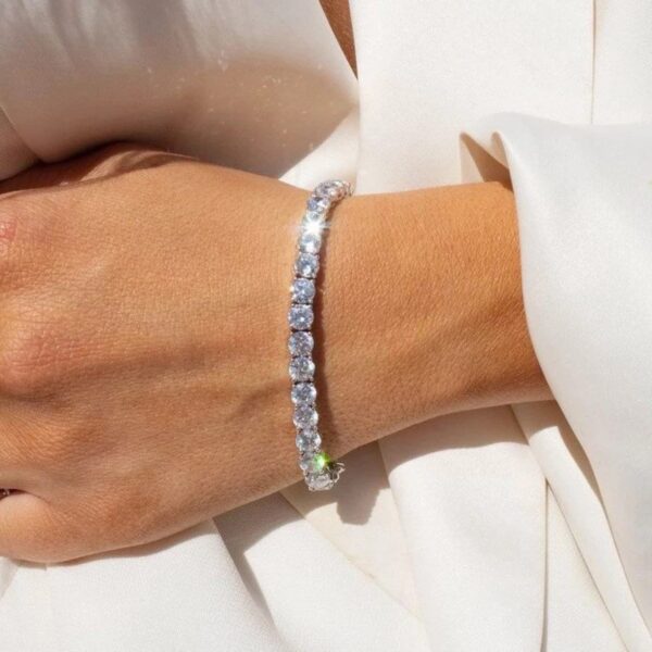 Avarta Jewellery 92.5 Sterling Silver 50 Cents Each Tennis Bracelet for Girls & Women - Image 2