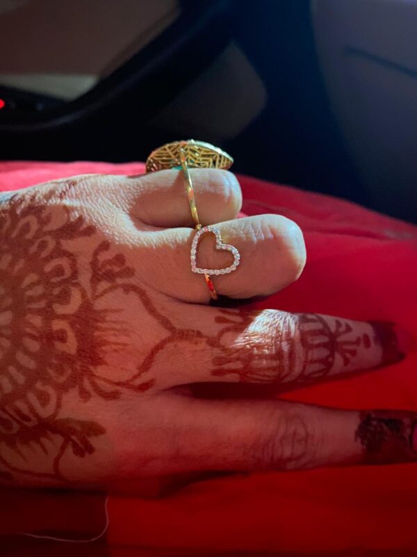 Avarta 14k Rose Gold Heart Diamond Ring - Image 2