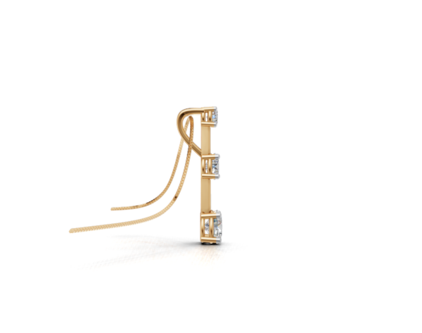 Avarta Jewellery 18k Gold Moissanite Solitaire Trinity Pendant - Image 5