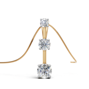 Avarta Jewellery Gold Lab Diamonds Solitaire Trinity Pendant