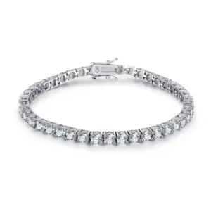 Avarta Jewellery 92.5 Sterling Silver 50 Cents Each Tennis Bracelet for Girls & Women