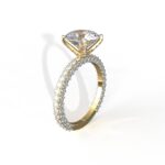 Avarta 14k Gold 2 Carat Solitaire Moissanite Cocktail Ring