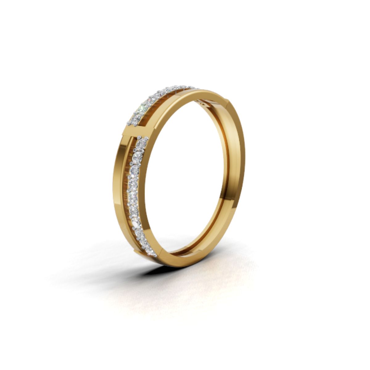 Gold Alluring Lab Grown Diamond Ring