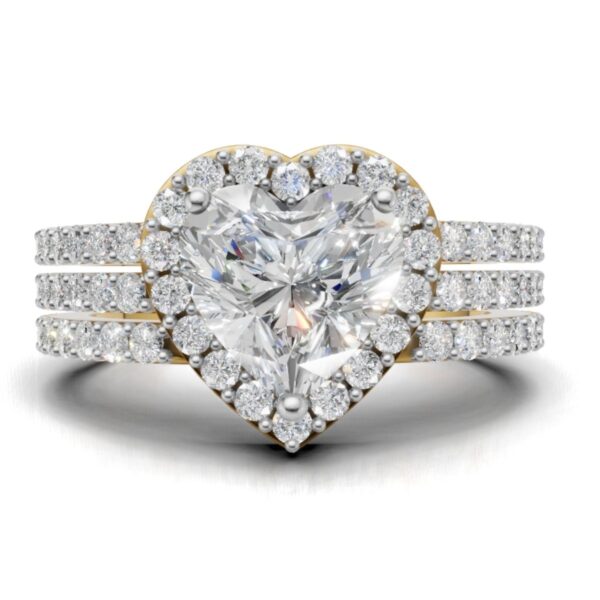 Avarta Elegance Heart Halo Ring With Lab Diamond - Image 3
