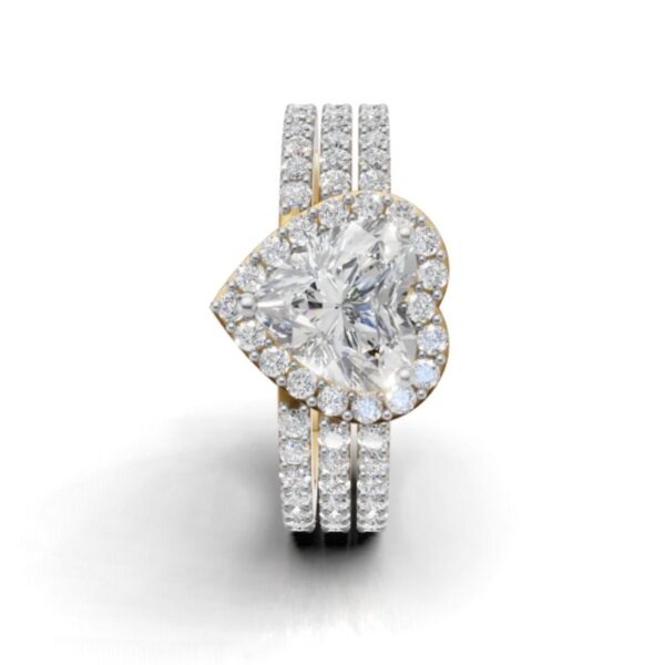 Avarta Elegance Heart Halo Ring With Lab Diamond - Image 2