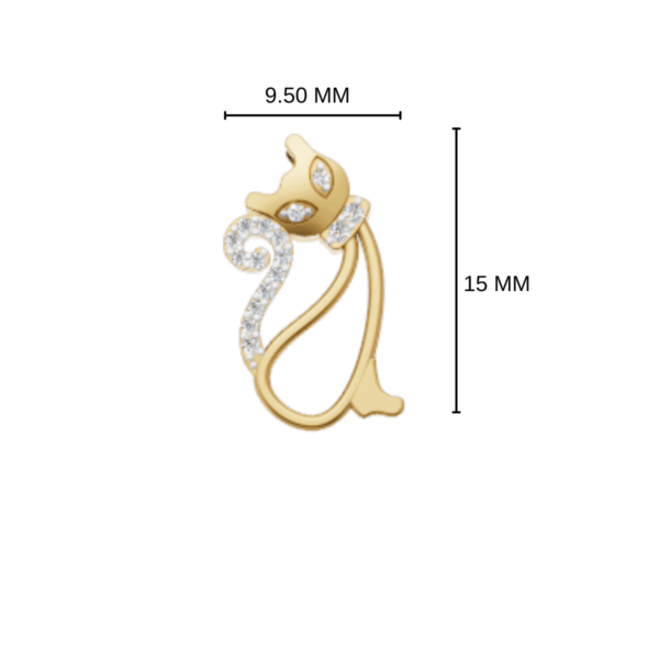 Avarta Cat Pendant in Gold with Diamonds | Cute & Elegant Design - Image 4