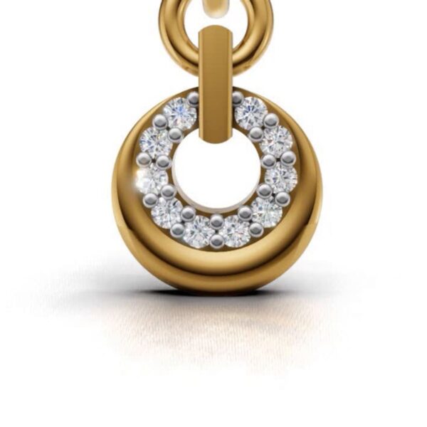 Avarta Jewellery Gold Dangler Earring With Lab Grown Diamond - Image 5