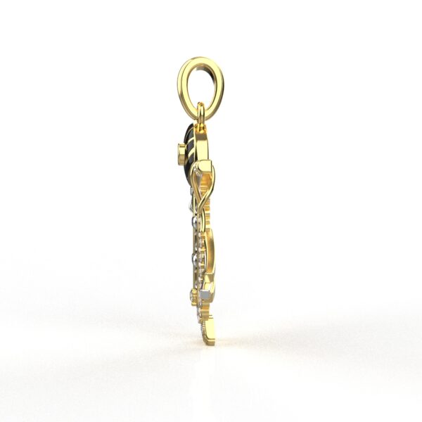 Avarta Jewellery 14k & 18k Gold Shreenath Ji Lab Grown Diamond Pendant With Enamel - Image 2