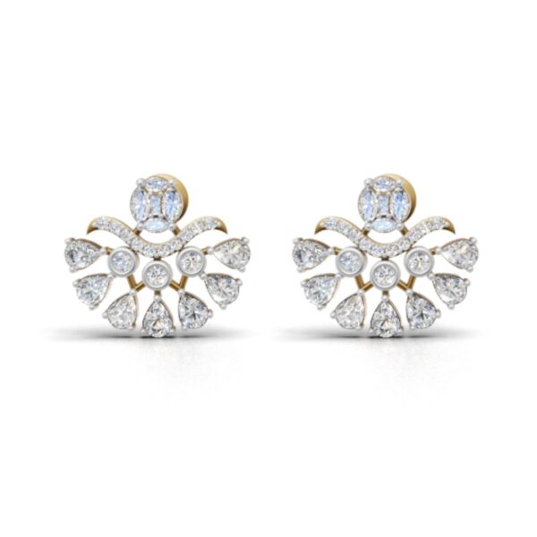 Sparkle Petal Earrings With Lab Diamonds