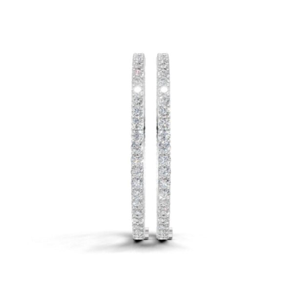 Avarta Jewellery Sterling Silver 15 Cents Each Openable Line Diamond Bangle - Image 2