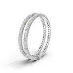 Avarta Jewellery Sterling Silver 15 Cents Each Openable Line Diamond Bangle