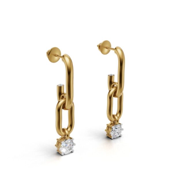 Avarta Sterling Silver Constella Drop Earring With Gold Plating - Image 3