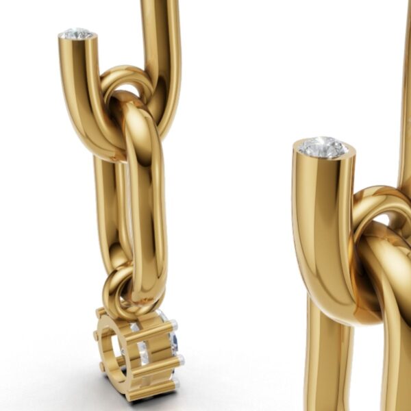 Avarta Sterling Silver Constella Drop Earring With Gold Plating - Image 4