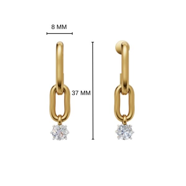 Avarta Sterling Silver Constella Drop Earring With Gold Plating - Image 5