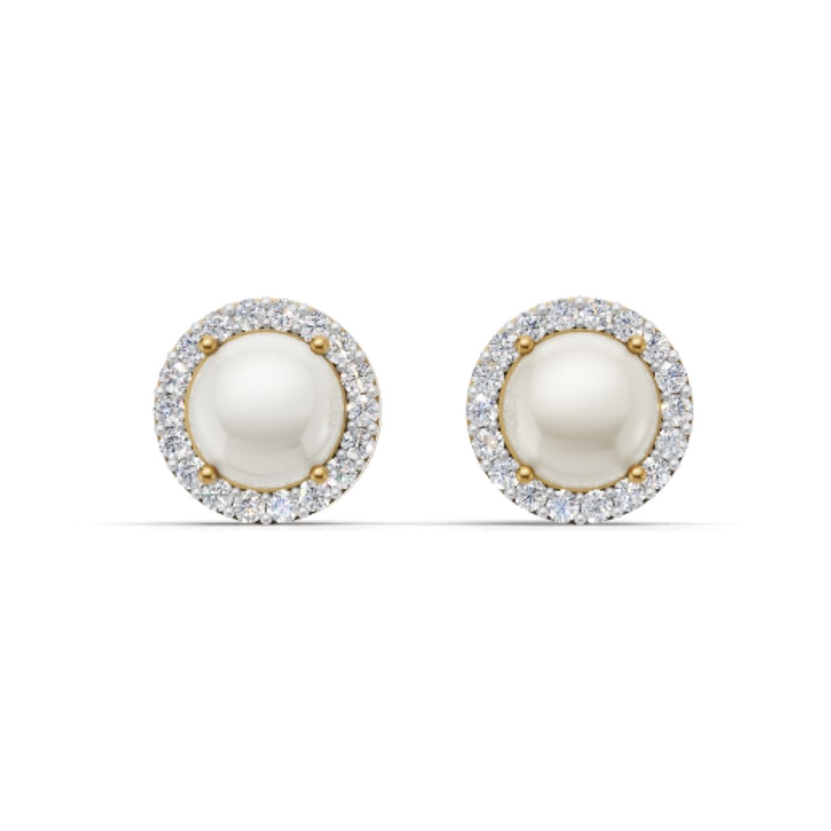 Cultured Pearl Halo Solitaire